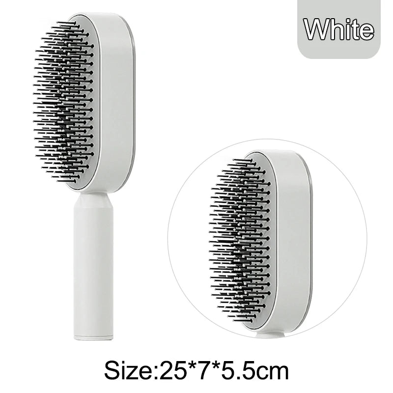 3D Air Cushion Massager Brush,Self Cleaning Airbag Massage Comb Hairbrush,Anti-Static Scalp Paddle Detangling Brush