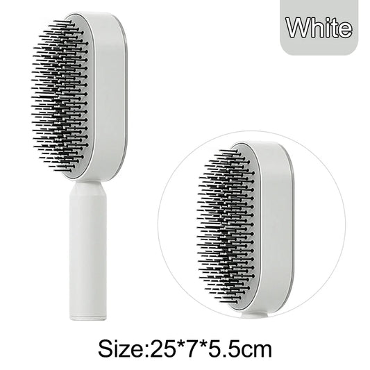 3D Air Cushion Massager Brush,Self Cleaning Airbag Massage Comb Hairbrush,Anti-Static Scalp Paddle Detangling Brush