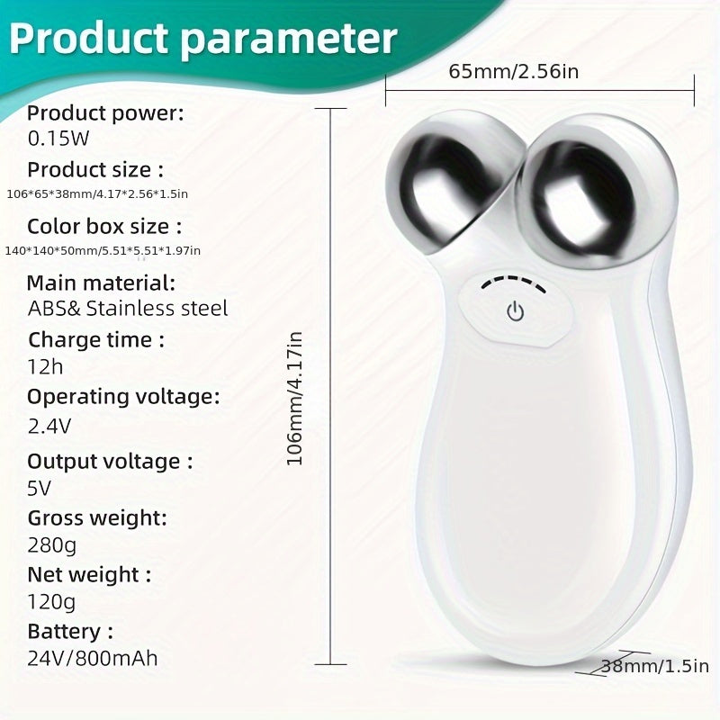 [3 Level Facial Massager Device] 3 Level Adjustment Facial Massager Device, USB Rechargeable, For Tightening And Smoothing Skin, Portable Electric Facial Massage Tool